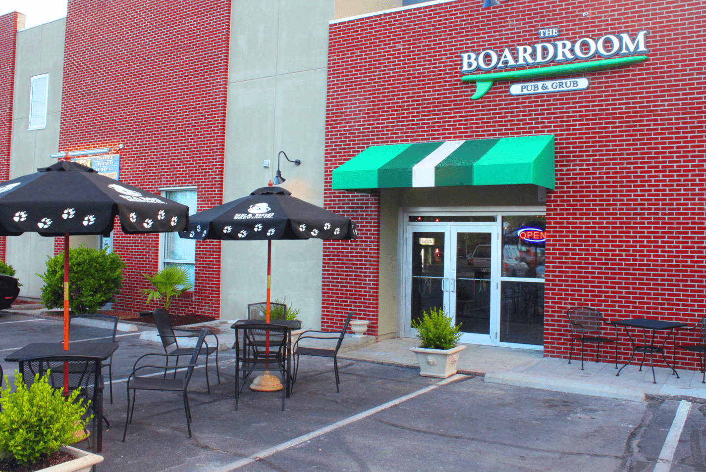 Outdoor seating area of